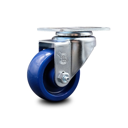 Service Caster 3.5 Inch Solid Polyurethane Wheel Swivel Top Plate Caster SCC-20S3514-SPUS-TP3